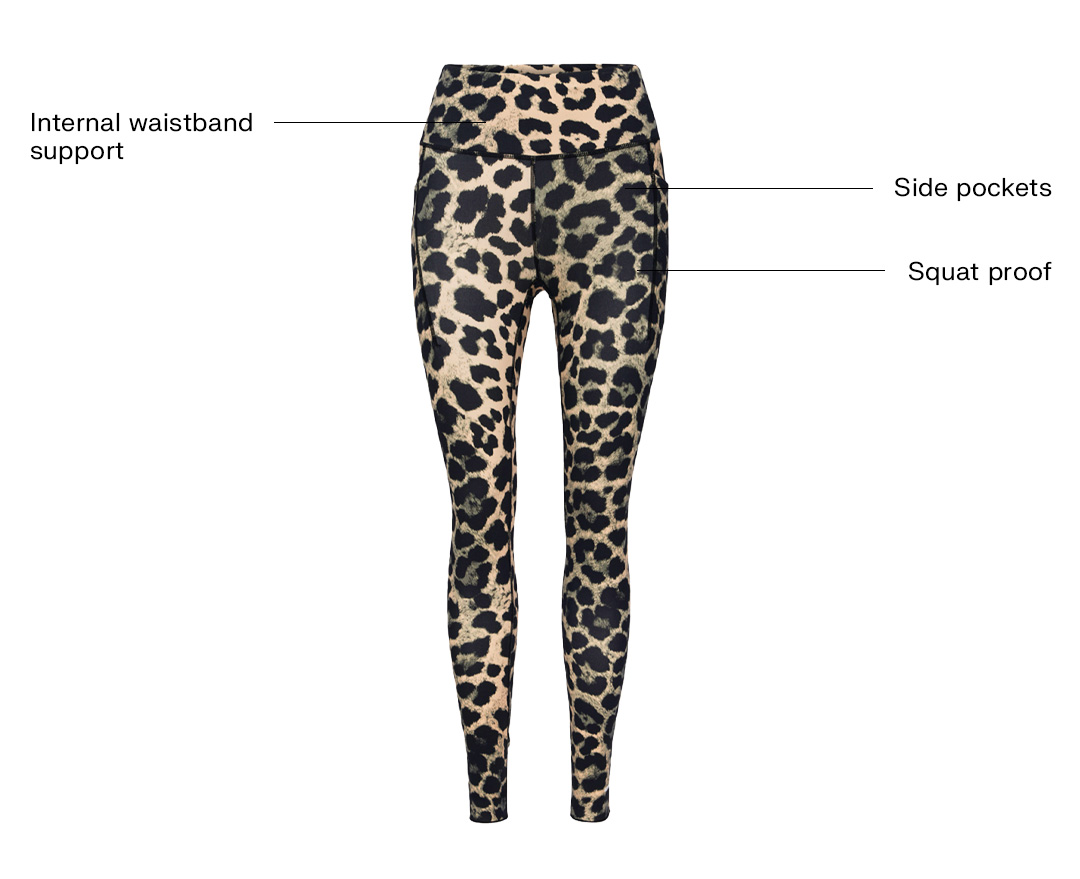 Recalibrate full length legging in leopard