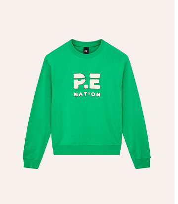 HEADS UP BOUCLE SWEAT IN KELLY GREEN