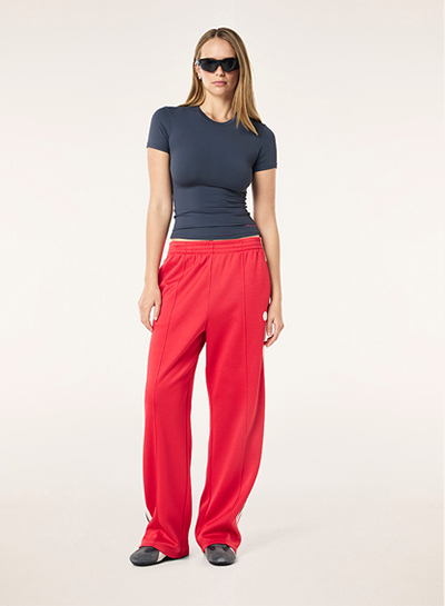 TRICOT TRACKPANT IN STRAWBERRY
