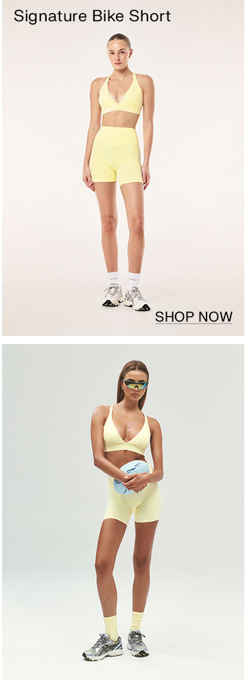 signature 5" bike short in soft yellow