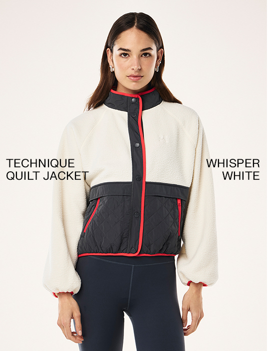 TECHNIQUE QUILT JACKET IN WHISPER WHITE