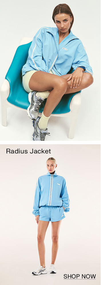 radius jacket in alaskan blue