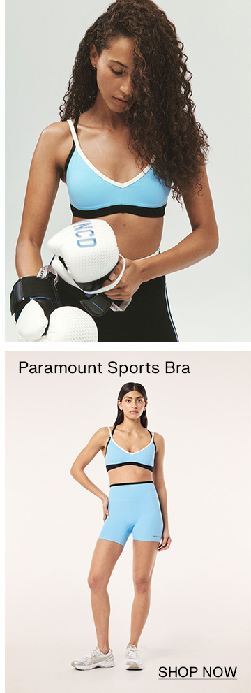 paramount sports bra in alaskan blue