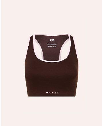 STELLAR SPORTS BRA IN ESPRESSO