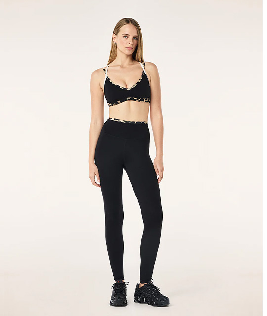 VITA FULL LENGTH LEGGING IN BLACK & LEOPARD