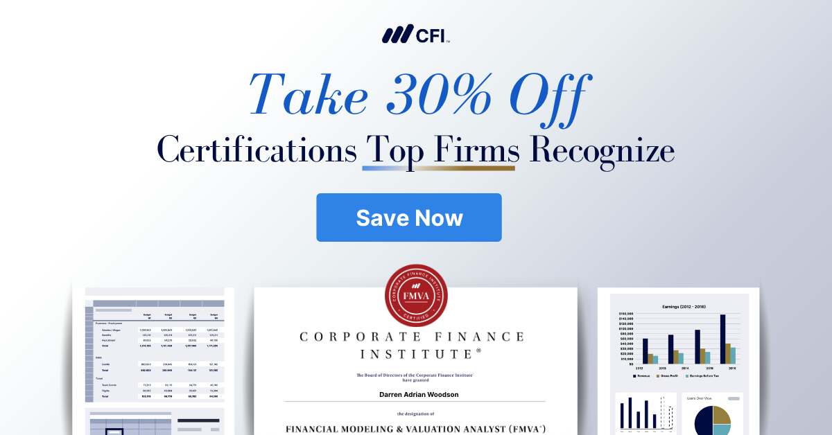 Take 30% off certifications top firms recognize