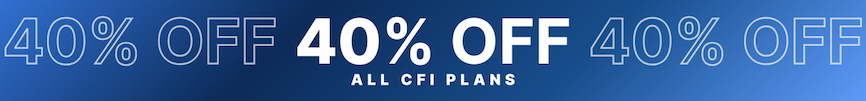 40% off all CFI Plans