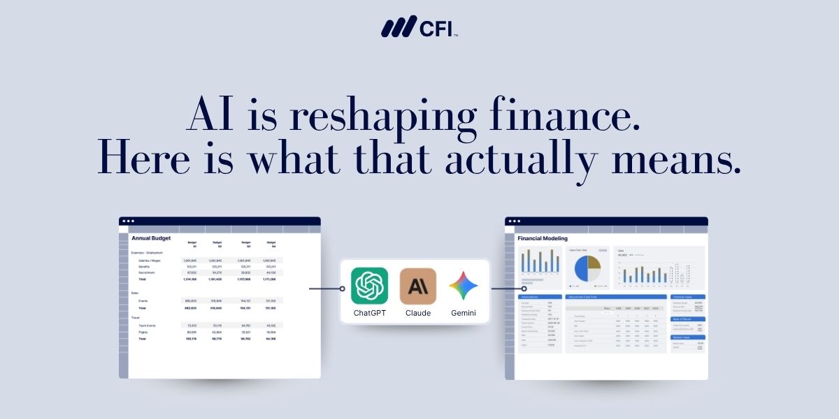 AI is reshaping finance. Here is what that actually means.