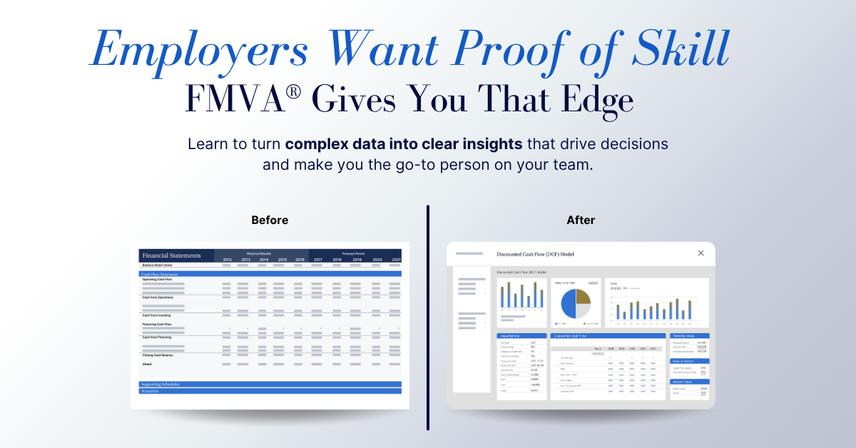 Employers Want Proof of Skill, FMVA® Gives You That Edge.