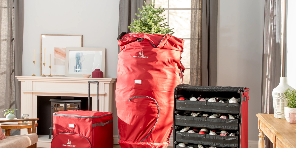 Balsam Hill storage boxes and bags