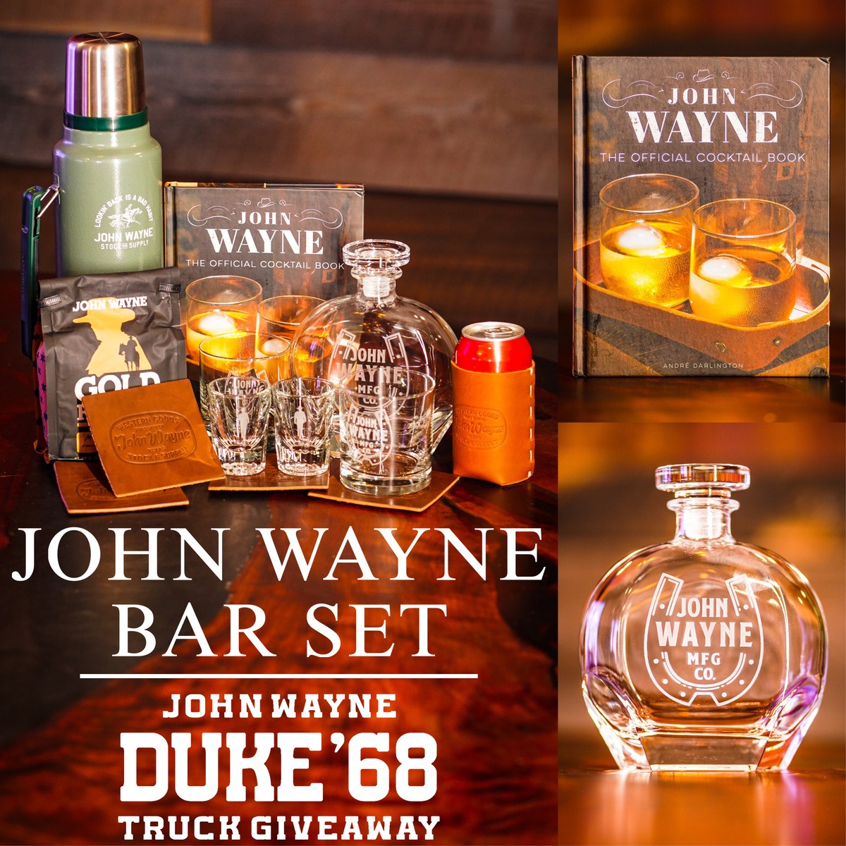 Win a limited edition John Wayne bar set (and the John Wayne Truck