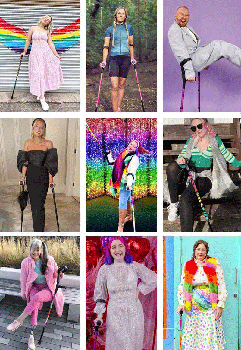 Why blend in? When you can stand out! Cool Crutches