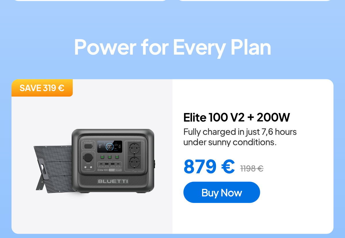 BLUETTI Elite 100 V2 + 200W