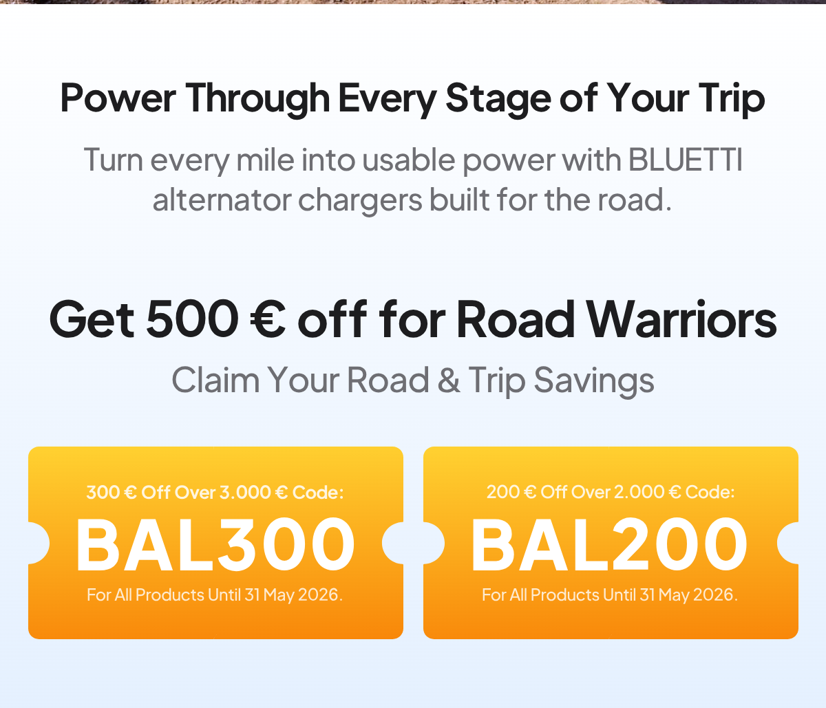 Road Trip Sale Discount
