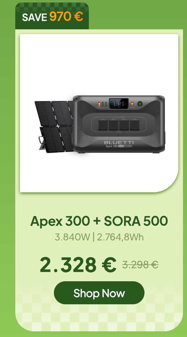 BLUETTI Apex 300+SORA 500