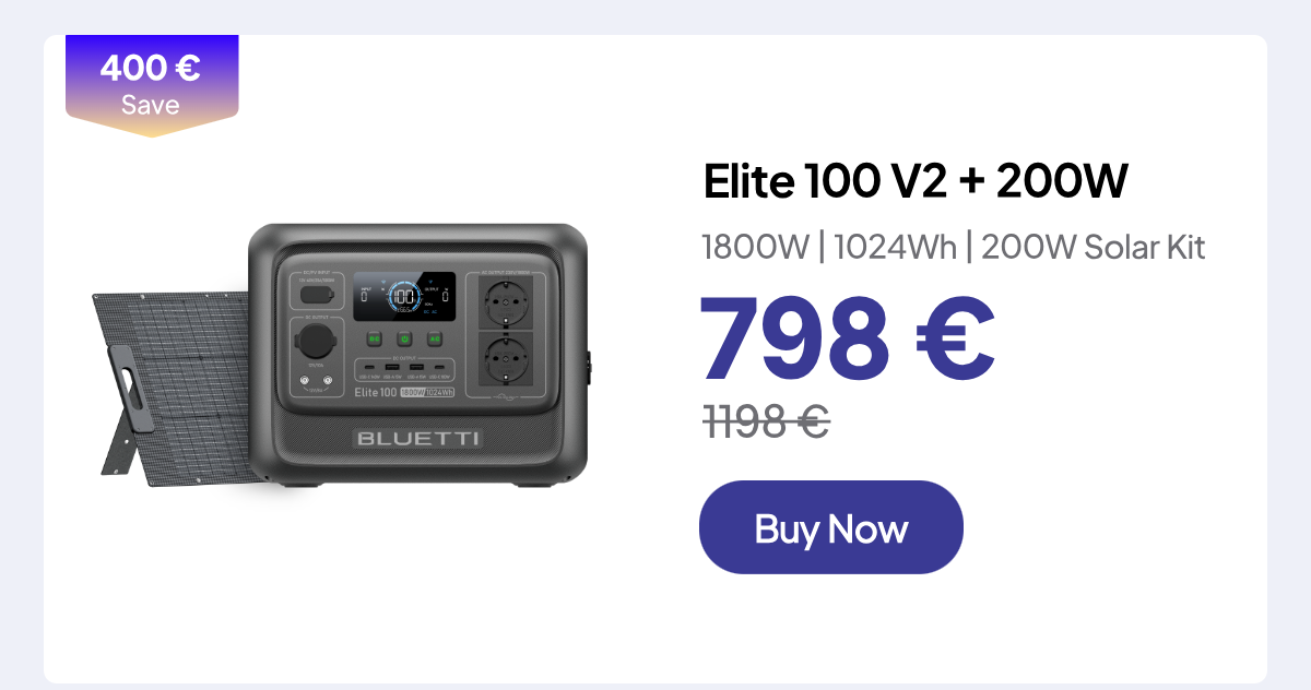 BLUETTI EU Elite 100 V2+200W