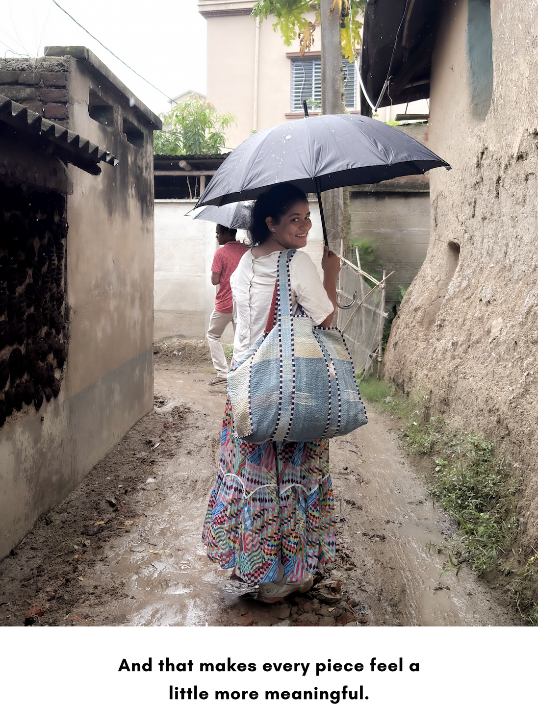 Rujuta is wearing Moss skirt in patchwork print