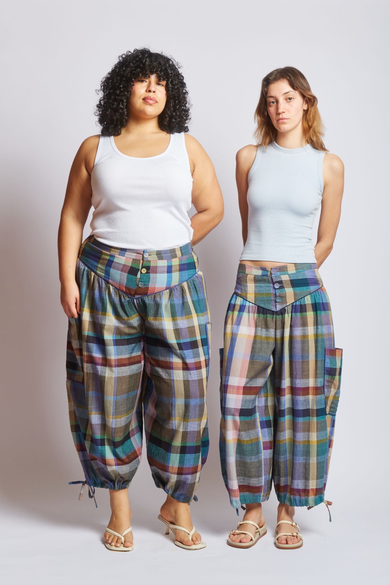 VERA PANTS | MIST CHEX