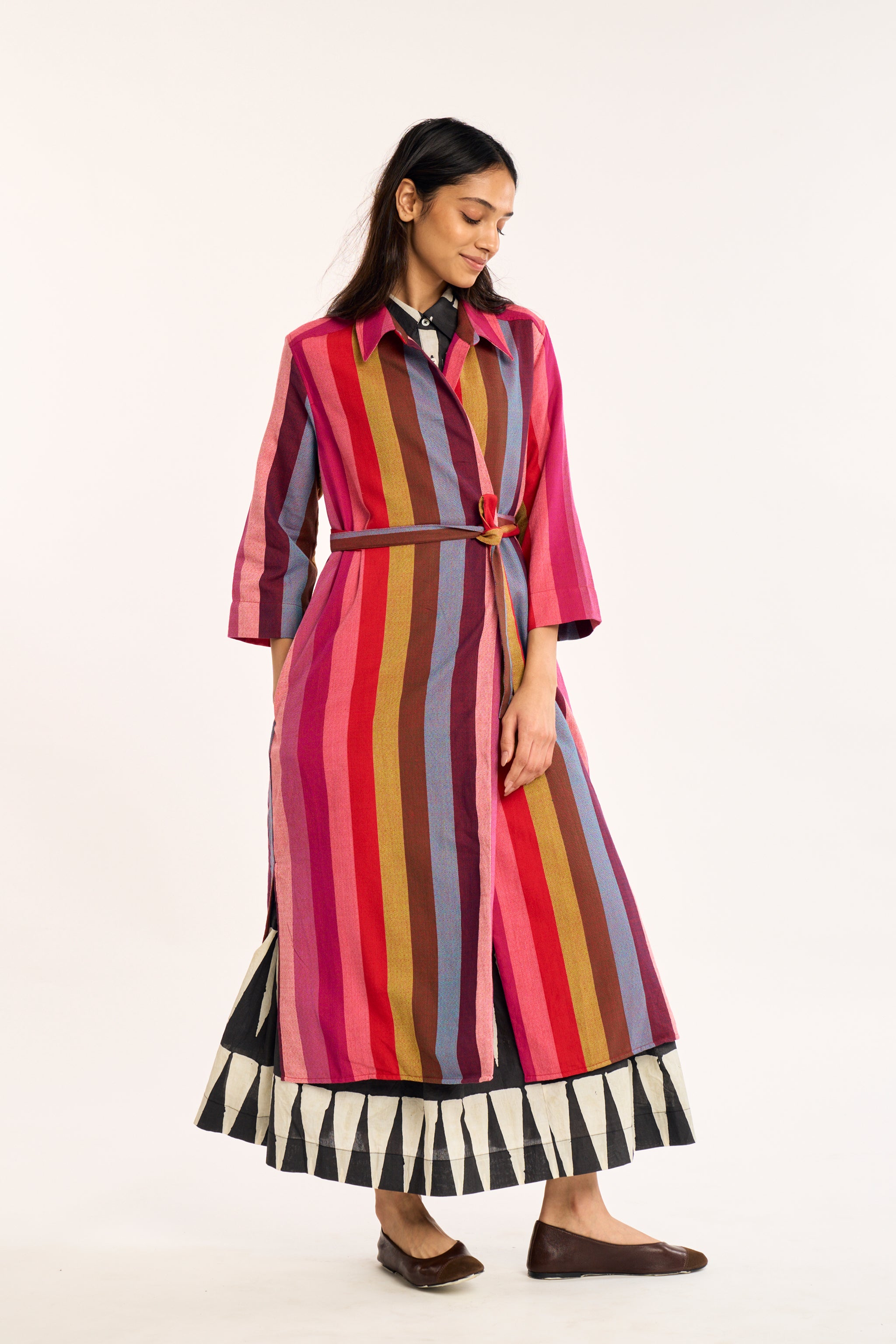 STELLA WRAP DRESS | MARGO STRIPES