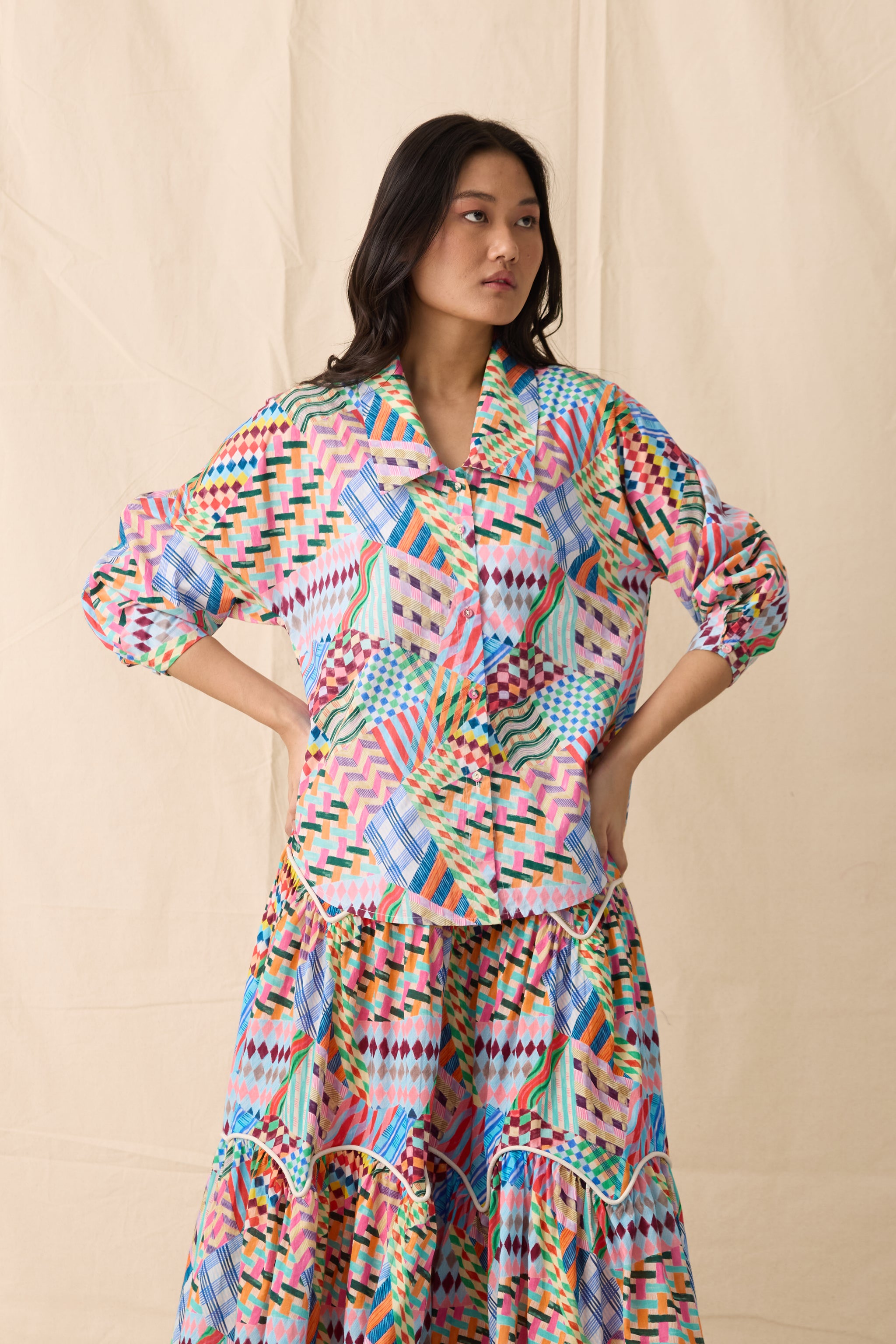 ISLA SHIRT | PATCHWORK PRINT