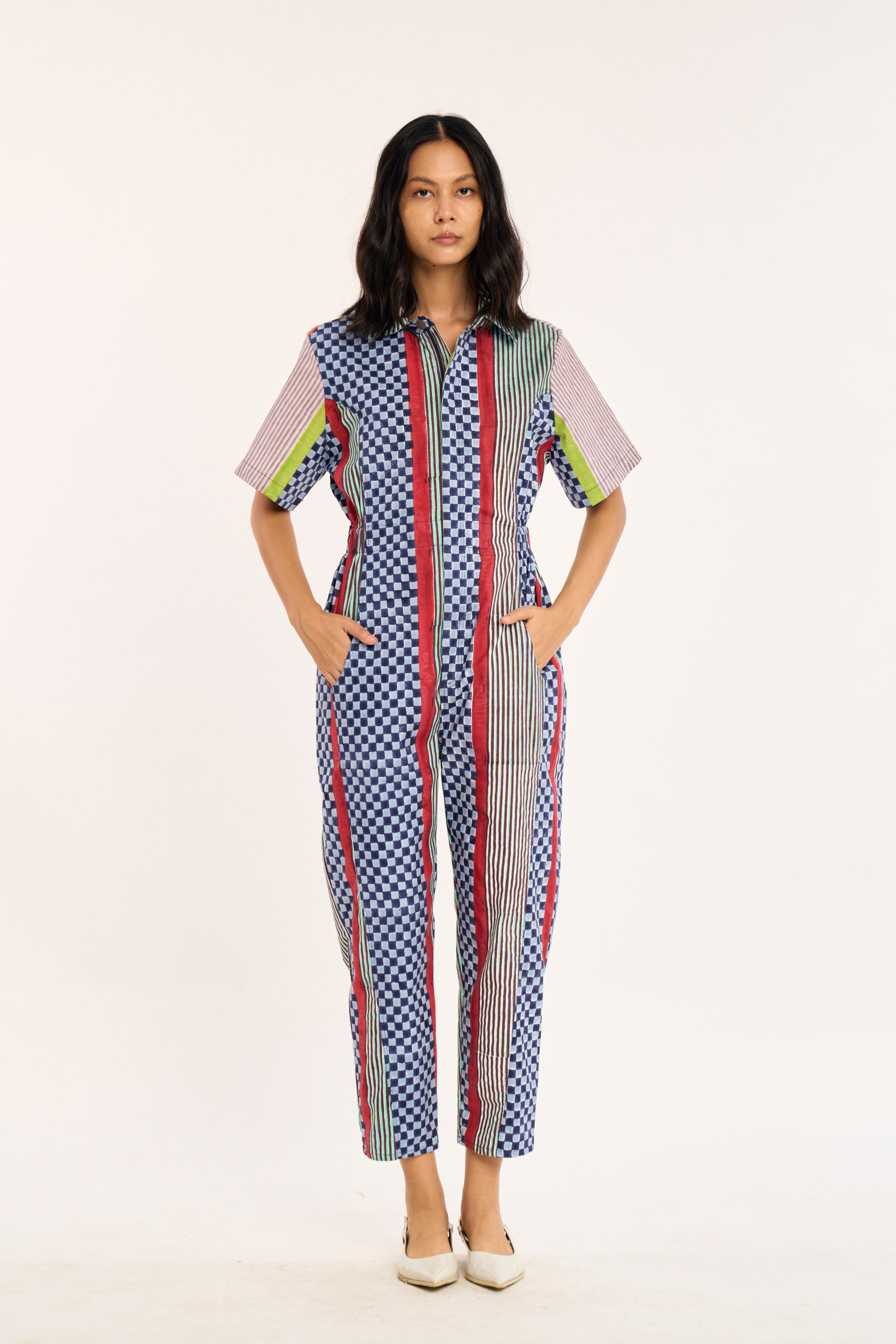 STUDIO JUMPSUIT | FIELD GRID