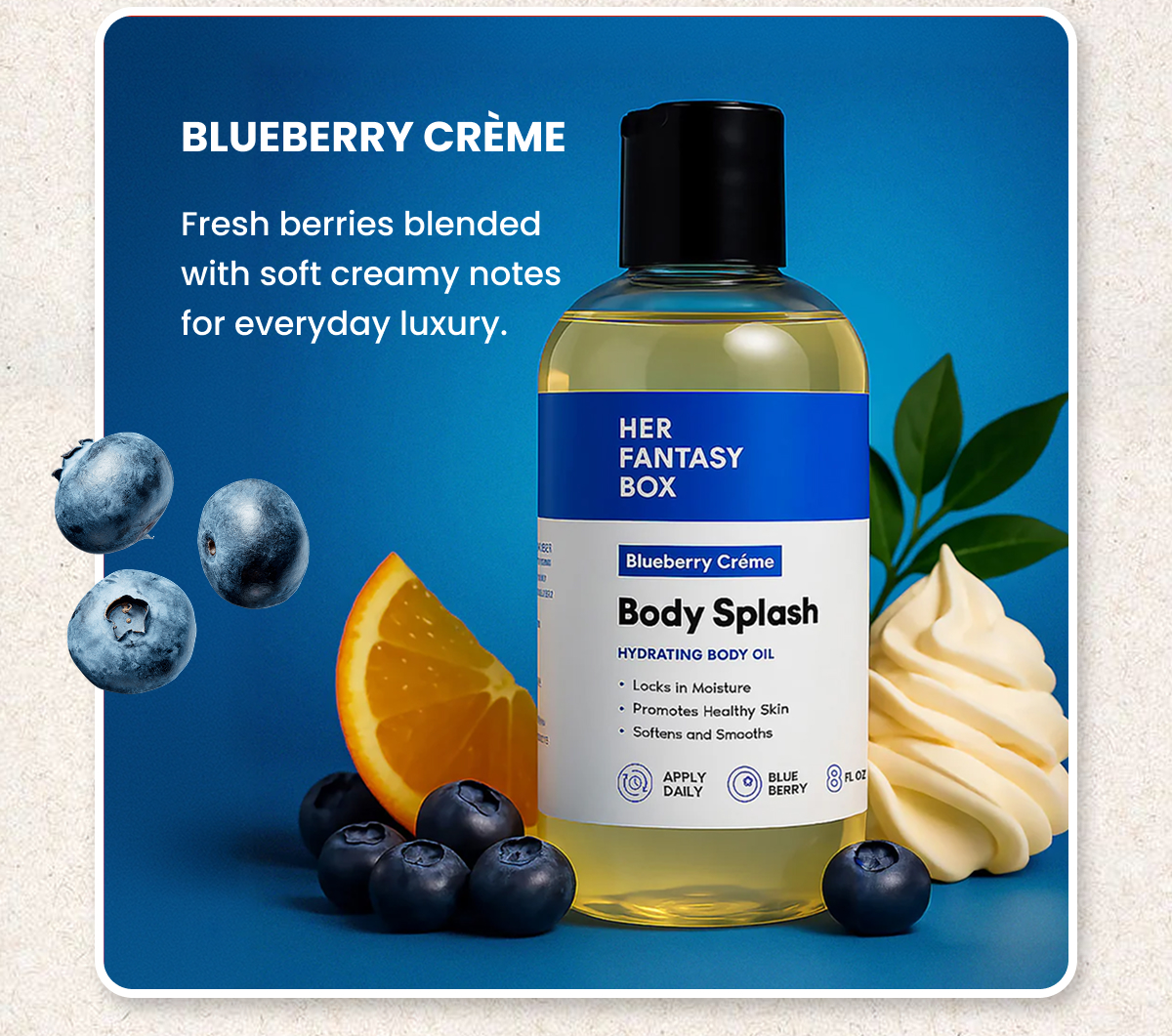 Body Splash - Skin Smoothing Body Oil (Blueberry Créme)
