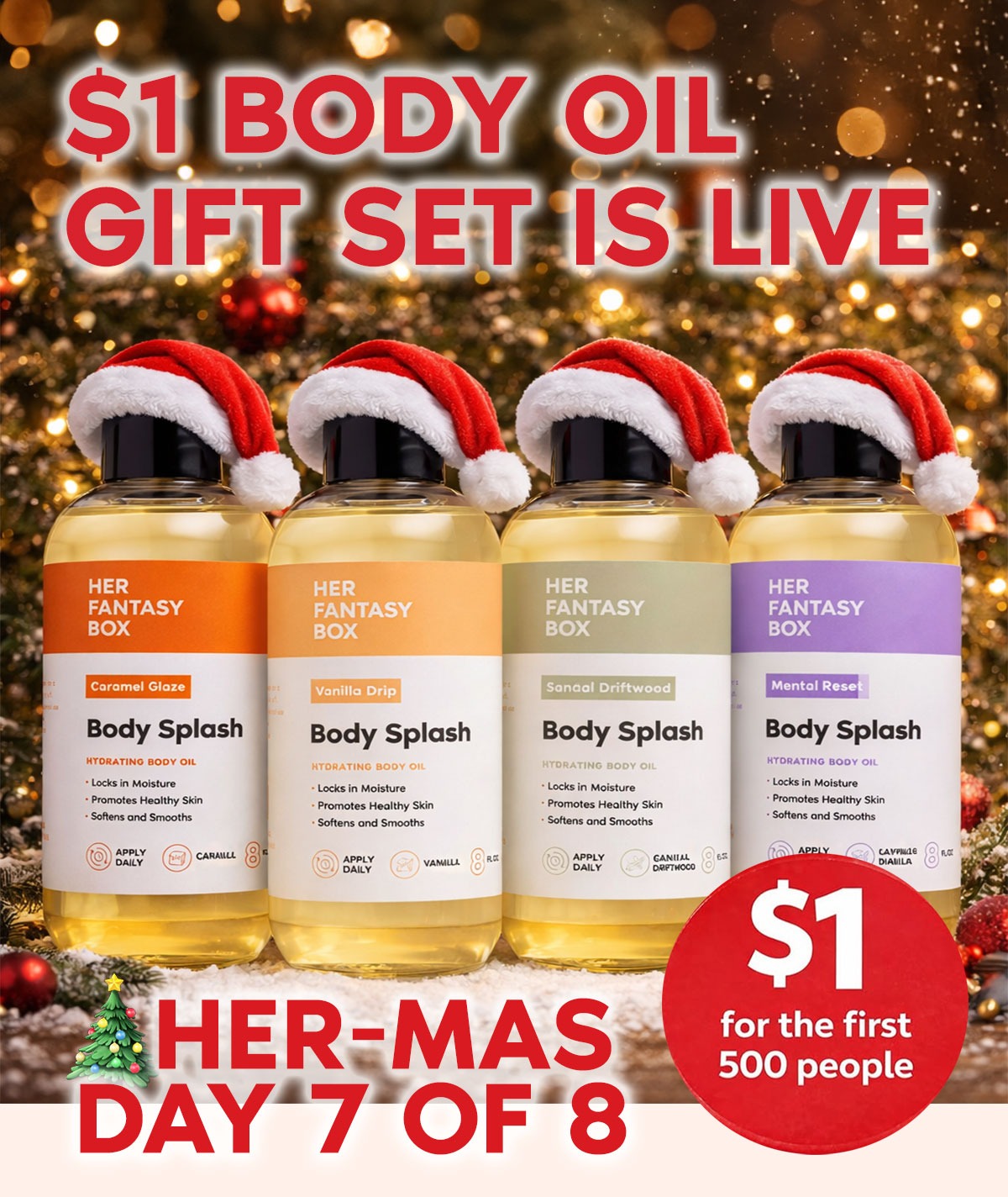 $1 Body Oil Gift Set Is Live