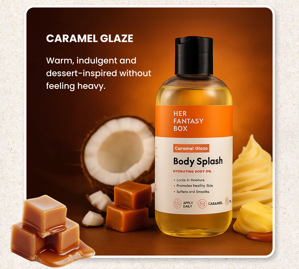 Body Splash - Skin Smoothing Body Oil (Caramel Glaze)