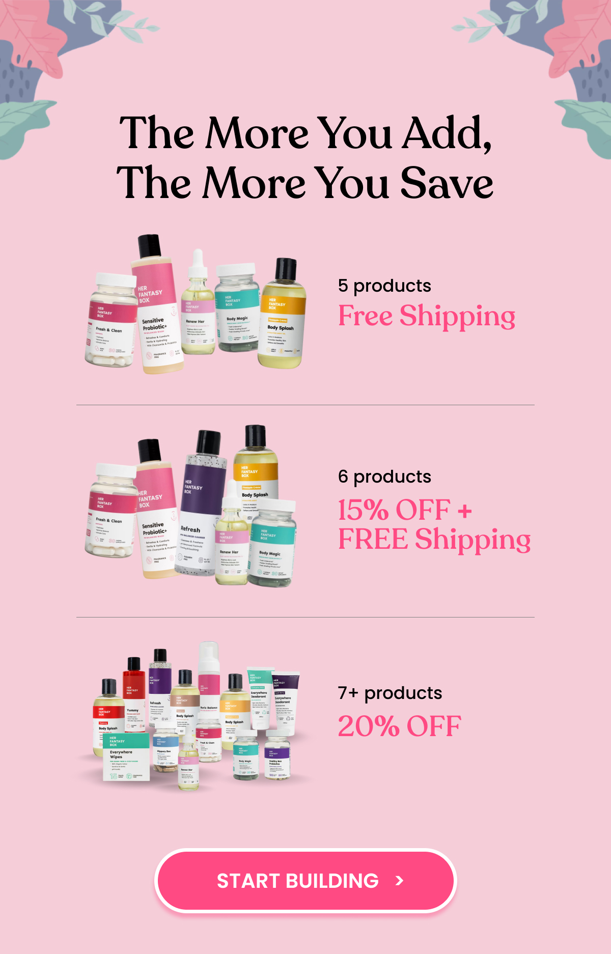 The more you add, the more you save