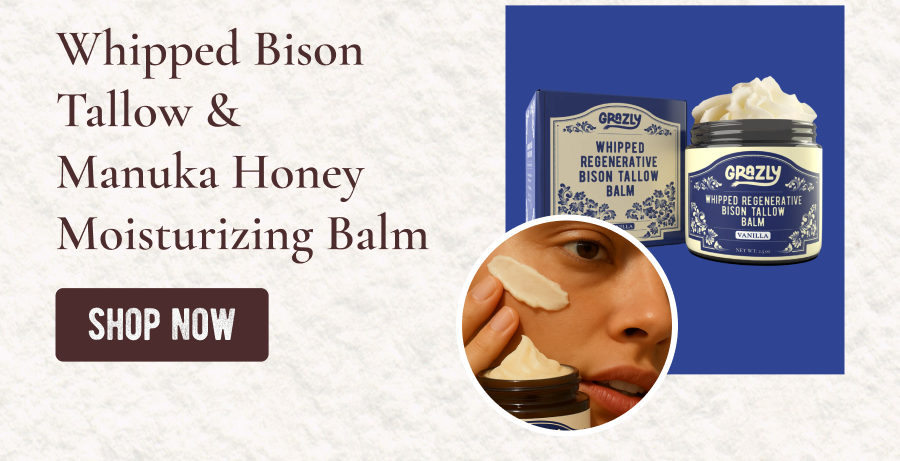 Whipped Bison Tallow & Manuka Honey Moisturizing Balm