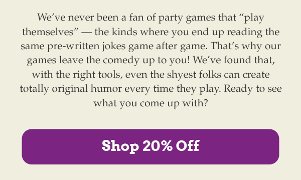 shop 20% of