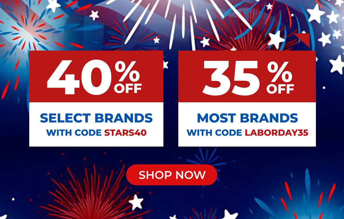 40% OFF SELECT BRANDS 35% OFF MOST BRANDS