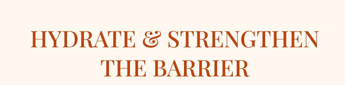 HYDRATE & STRENGTHEN THE BARRIER