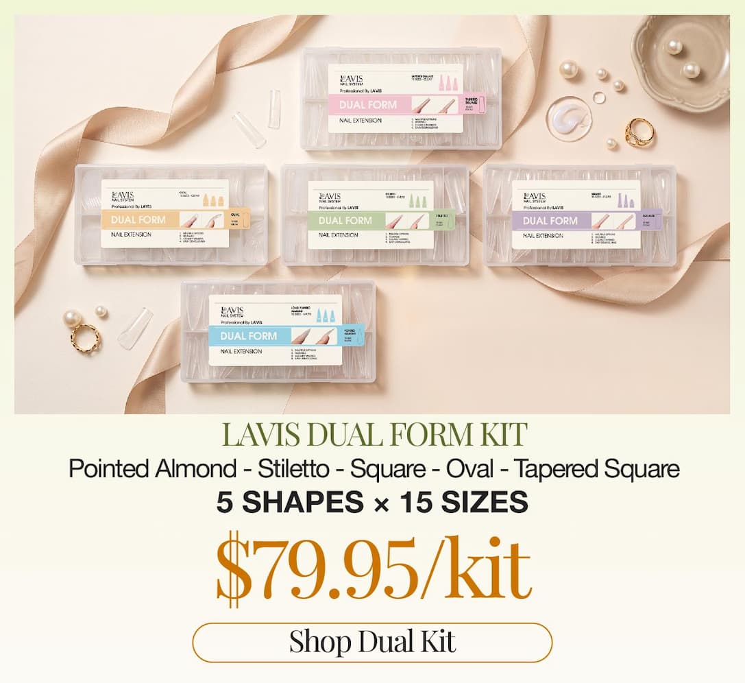 LAVIS DUAL FORM KIT: Pointed Almond - Stiletto - Square - Oval - Tapered Square - 15 Sizes
