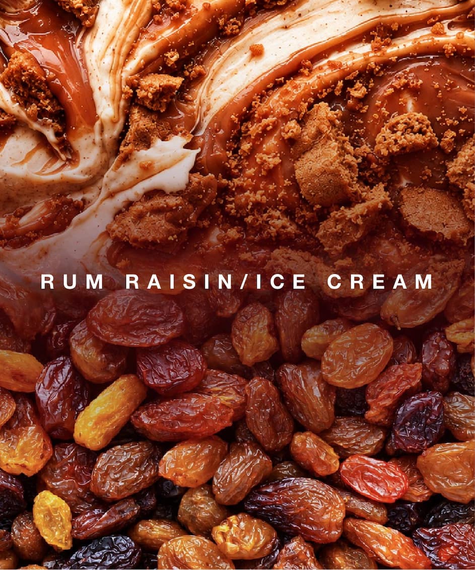 Rum raisin ice cream, the mood of Rum Raisin