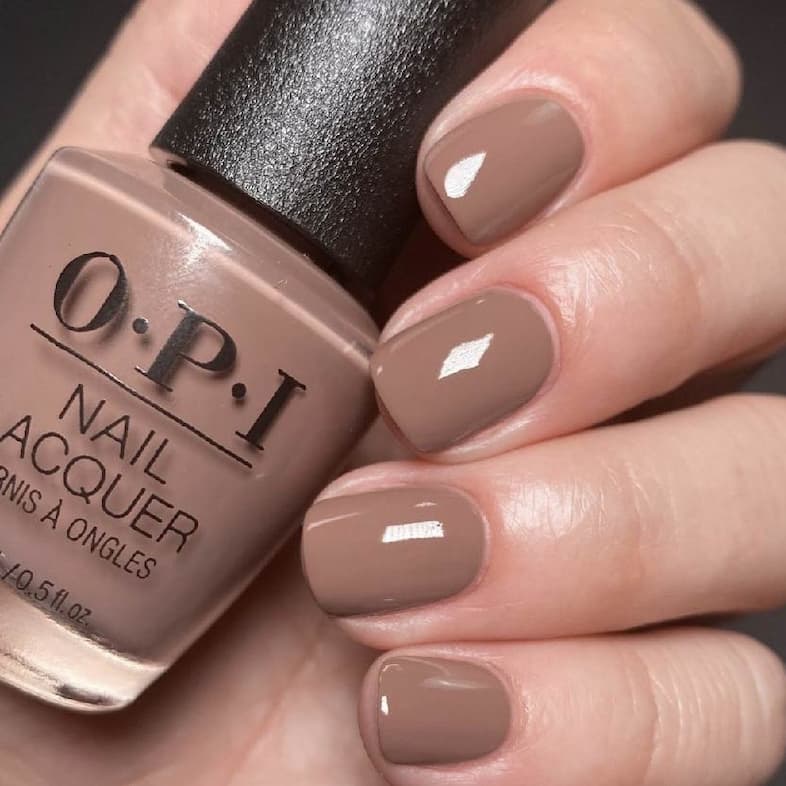 OPI N81 Bonfire Serenade on nails with the bottle