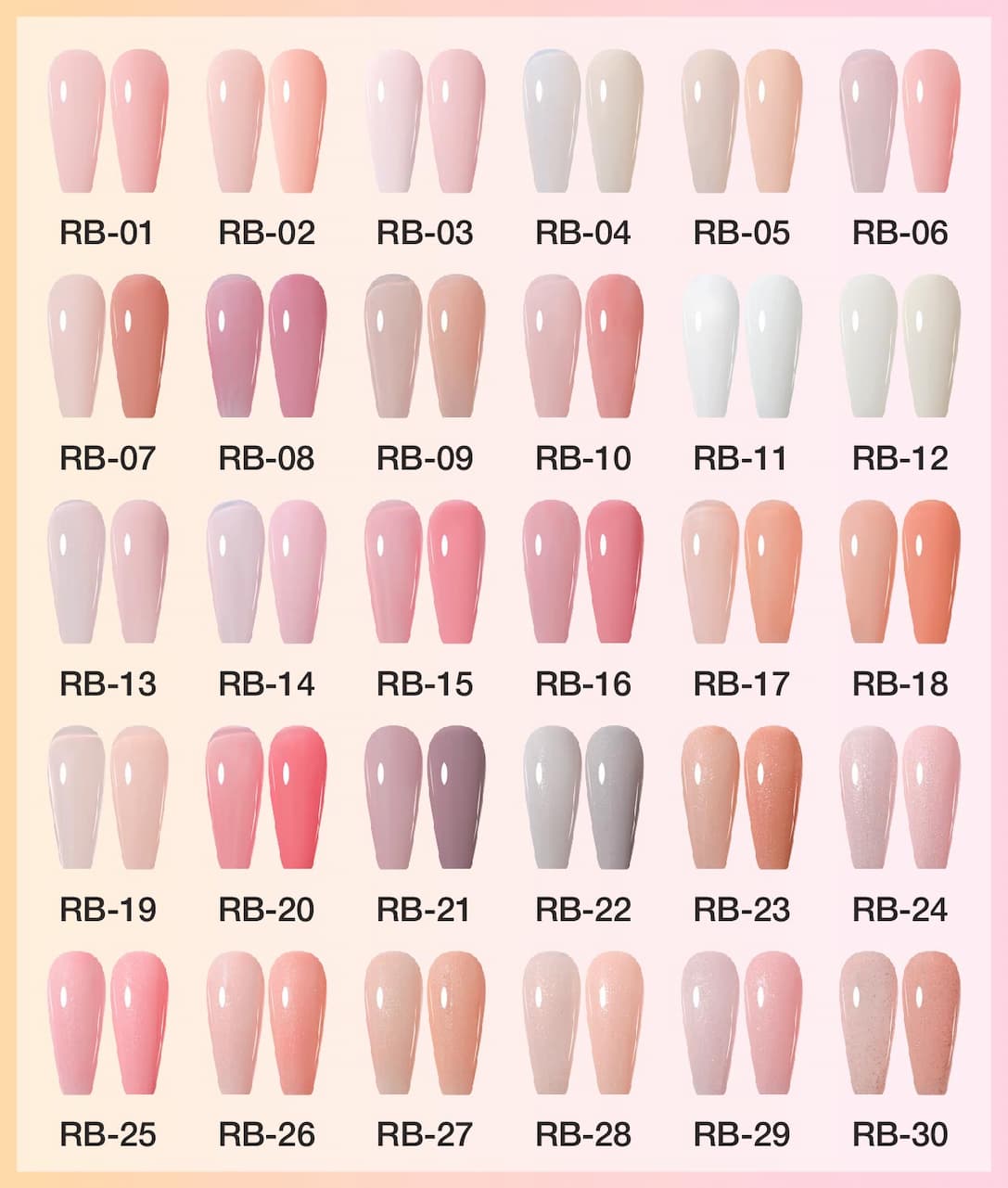 Rubber Base Color Chart