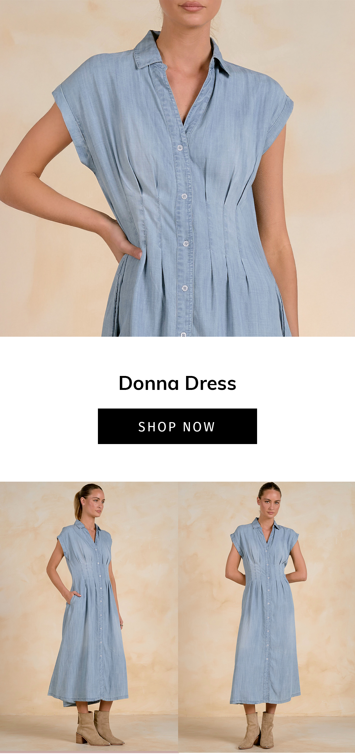 Donna Dress CTA> SHOP NOW
