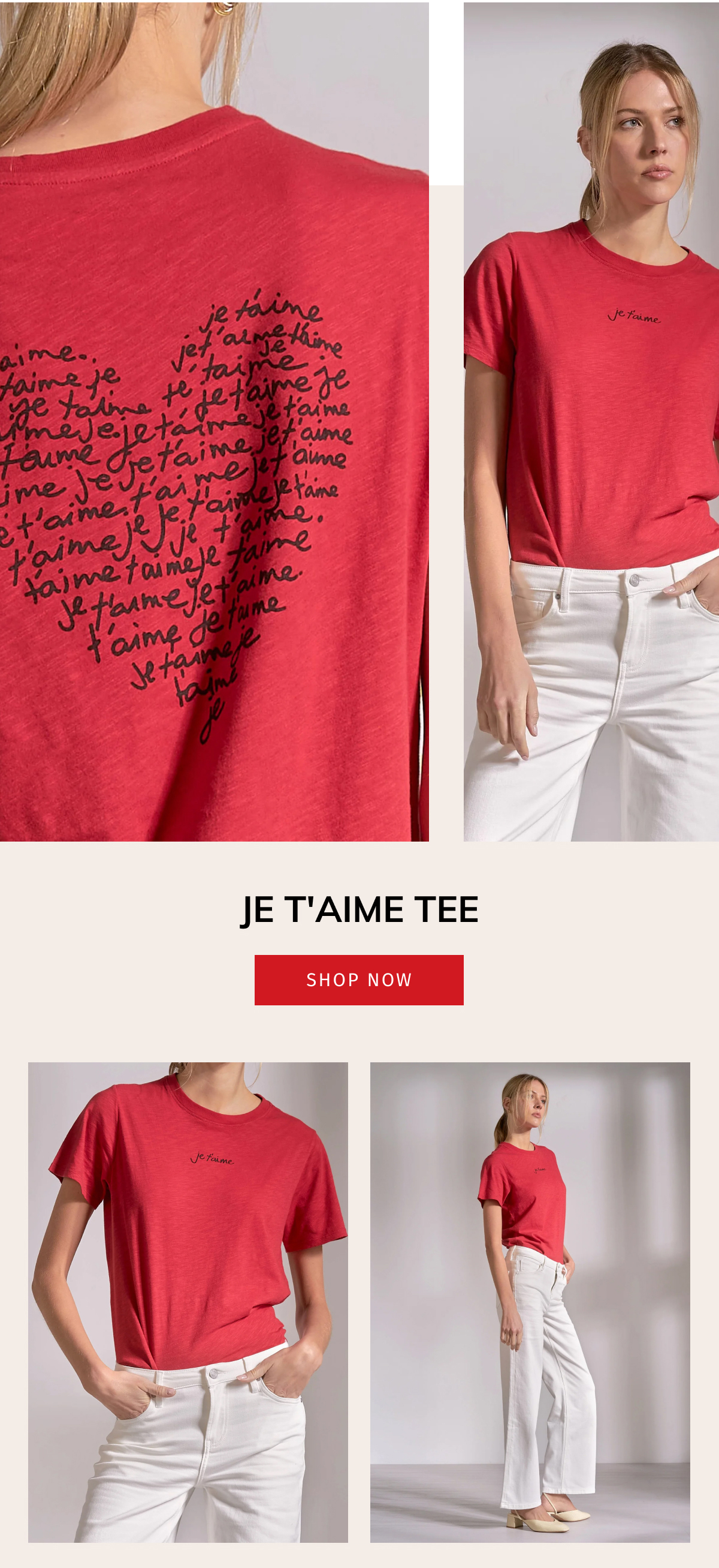 je t'aime tee