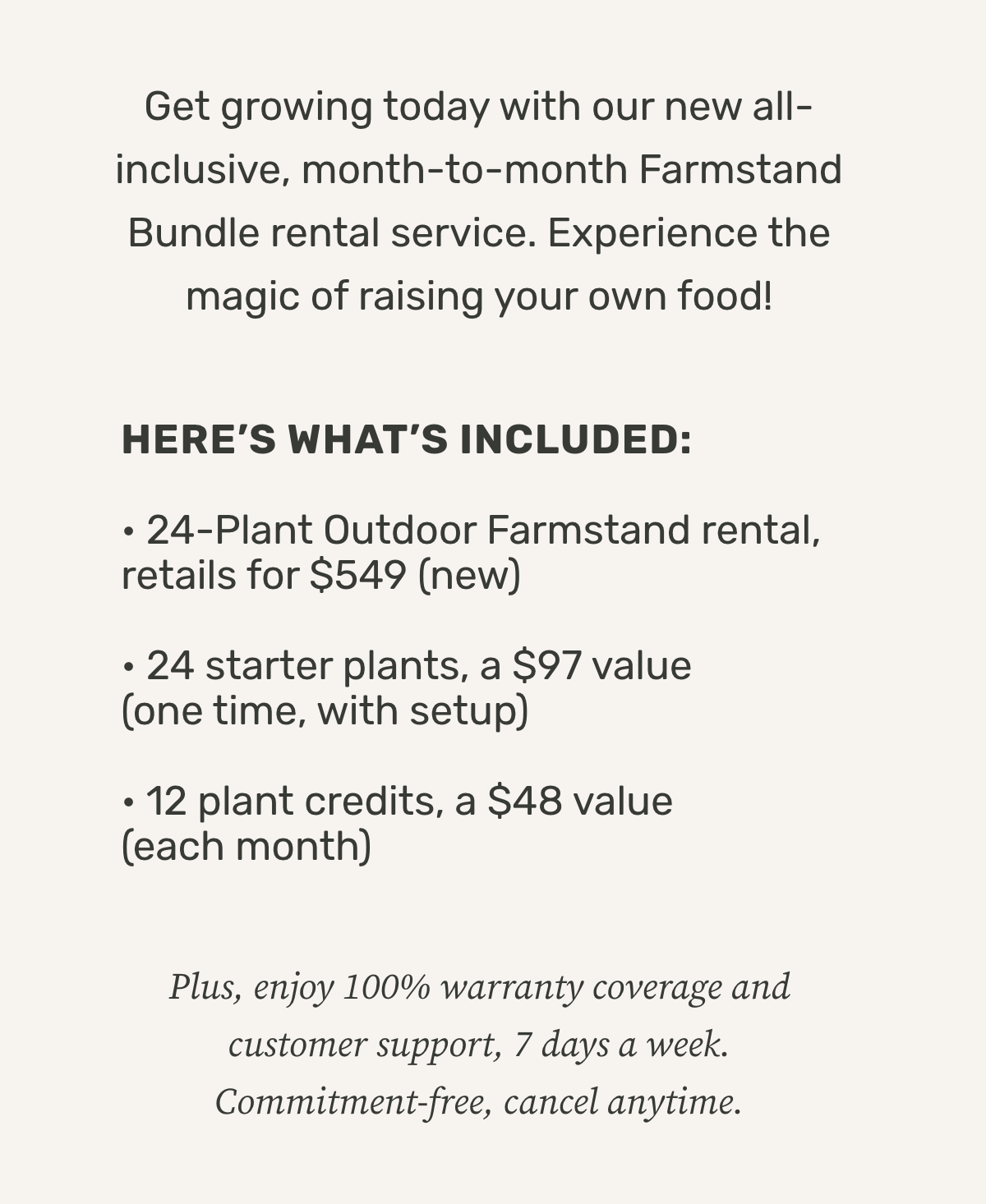 RENT THE FARMSTAND BUNDLE 🌱 Lettuce Grow