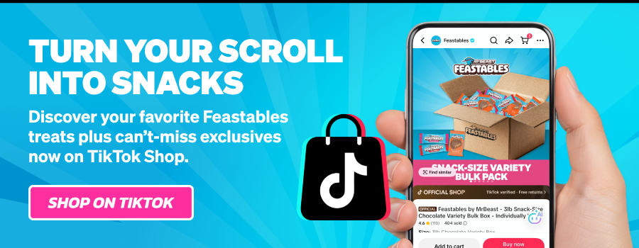 TURN YOUR SCROLL INTO SNACKS! Discover your favorite Feastables treats plus can't miss exclusives now on TikTok Shop. Shop on TikTok!