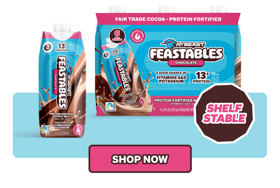 Protein Fortified Whole Milk. Shelf stable with 13g of protein. Show now!