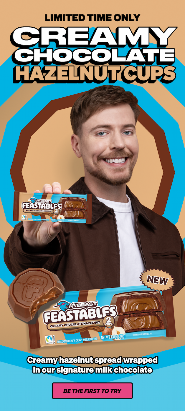 Limited Time Only - New Chocolate Hazelnut Cups! Creamy hazelnut spread wrapped in our signature milk chocolate. Be the first to try them!