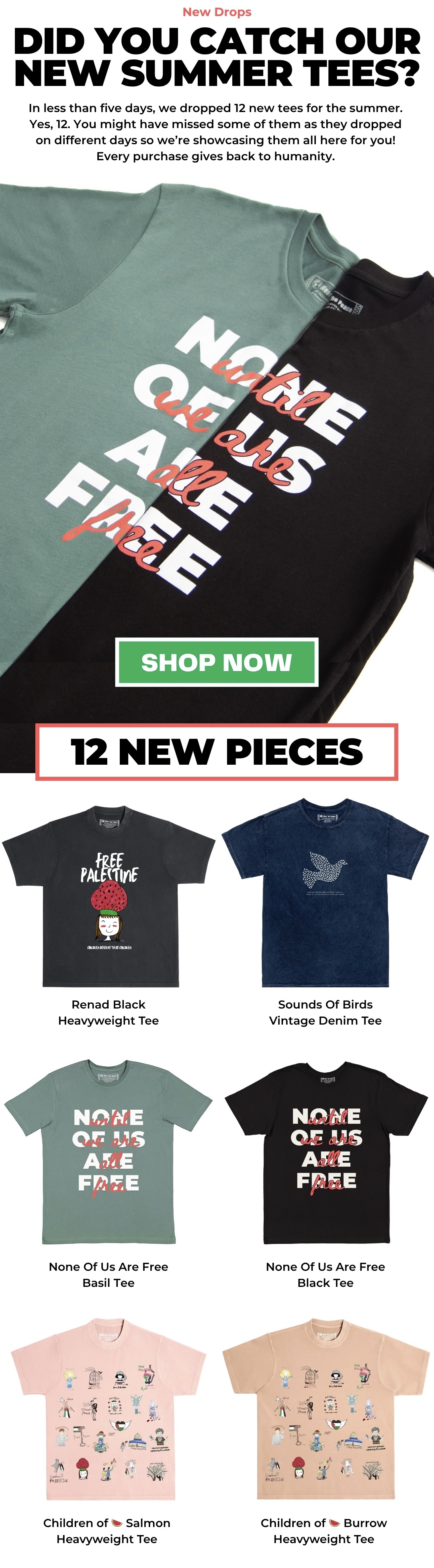 You might have missed all our new tees