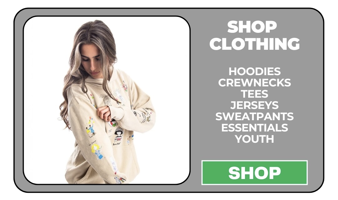 Clothing - Hoodies, Crewnecks, Tees, Jerseys, Sweatpants, Essentials, Youth