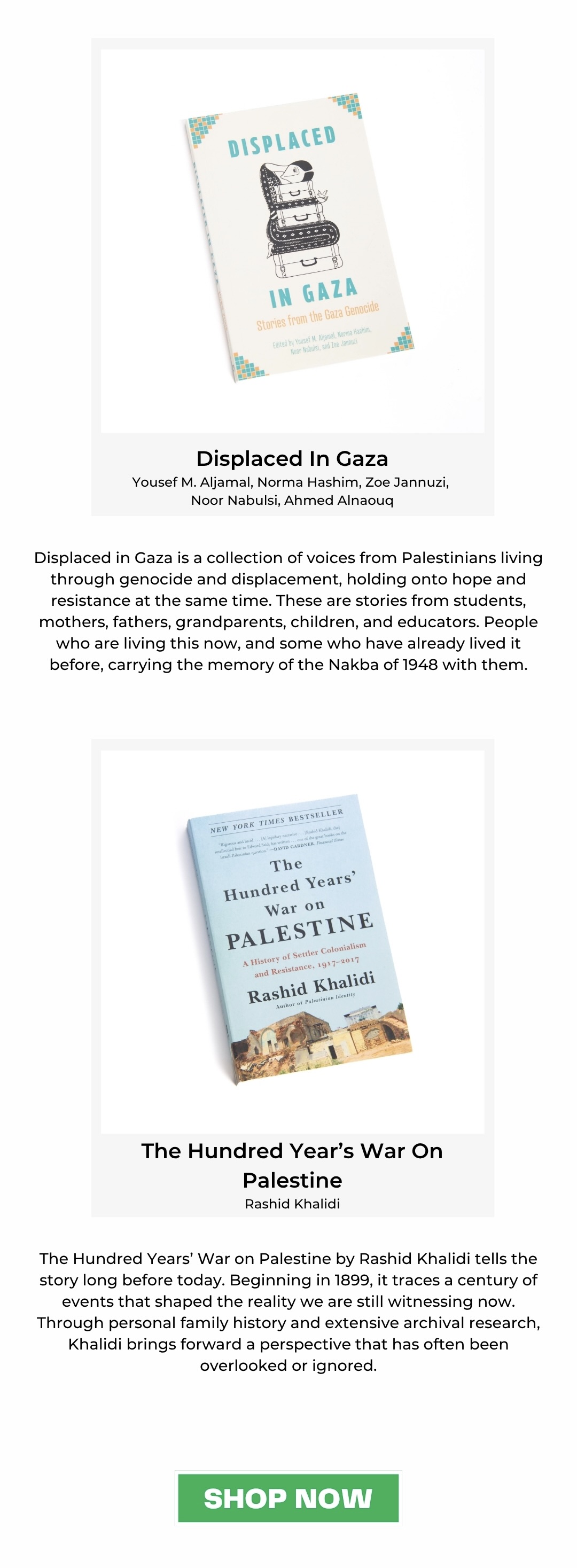 New books for Palestine - Displaced In Gaza