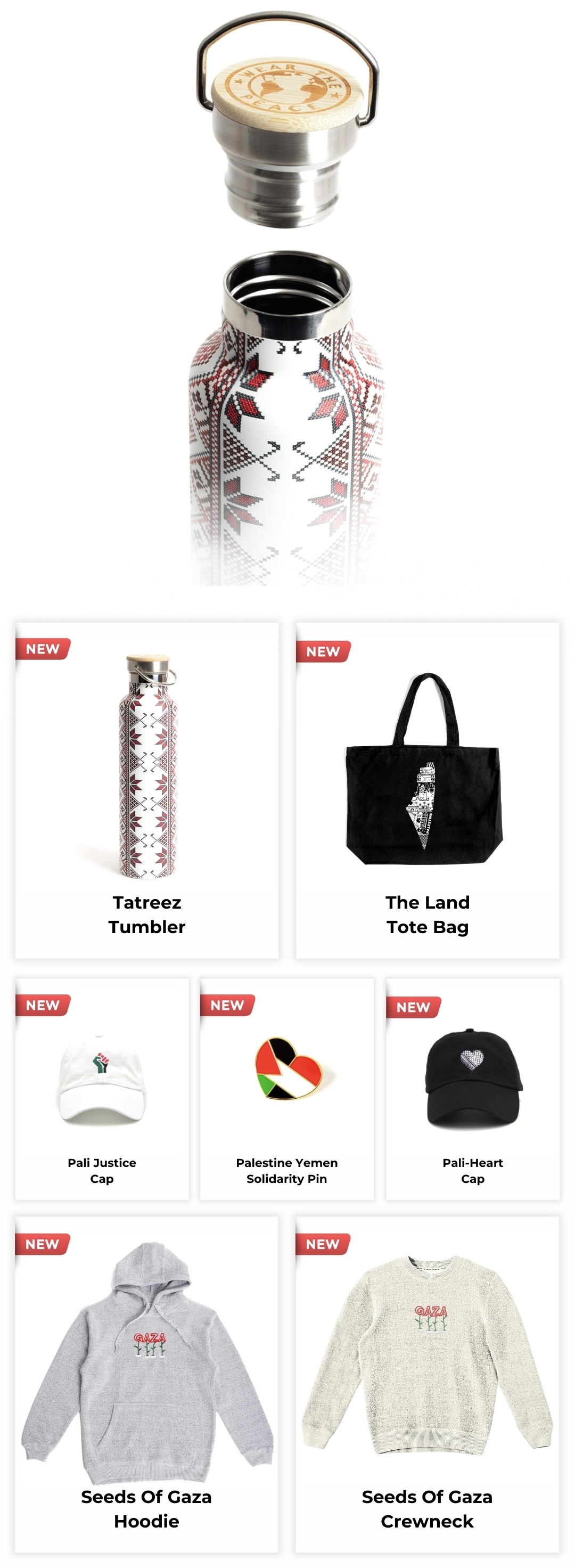 Tatreez Tumbler, The Land Tote Bag