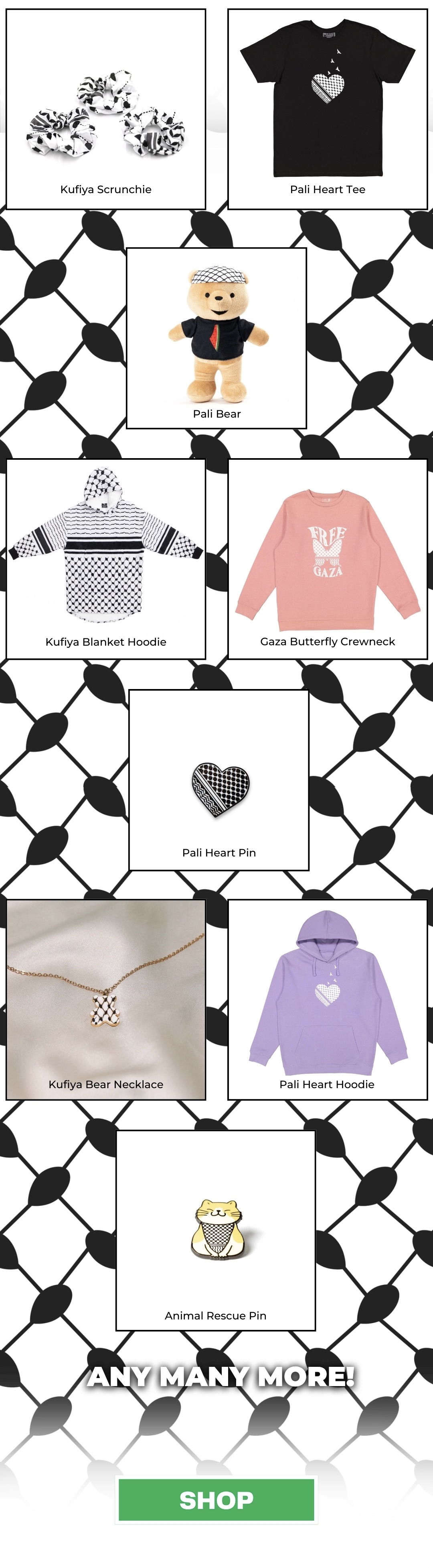 Kufiya Inspired Items
