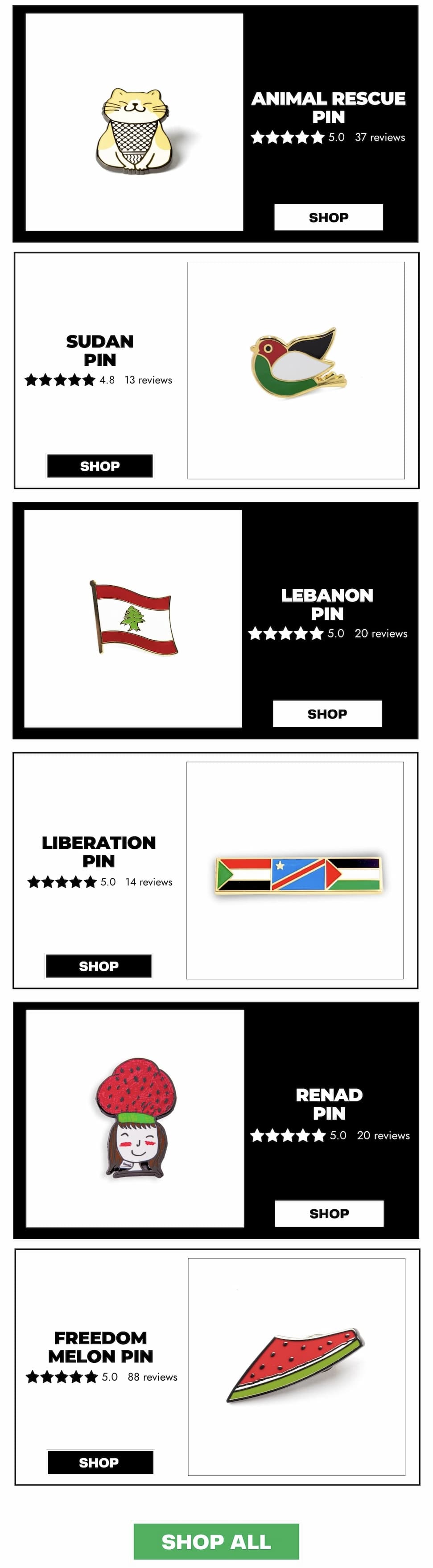 Pins For Humanity - Each pin gives back