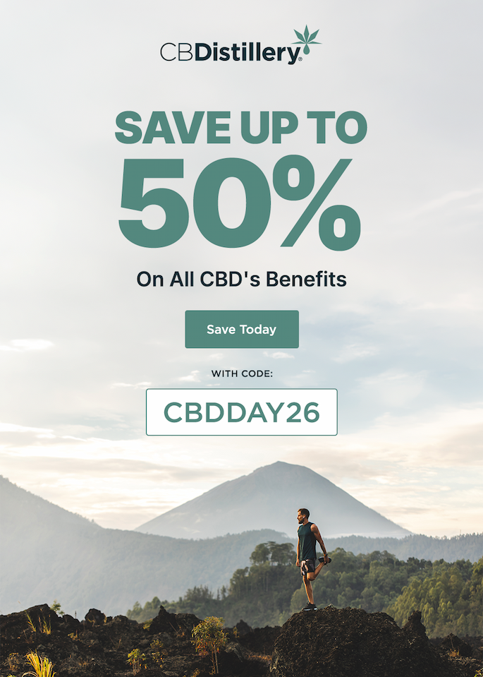 Save up to 50% On All CBD's Benefits! Save Today with code CBDDAY26